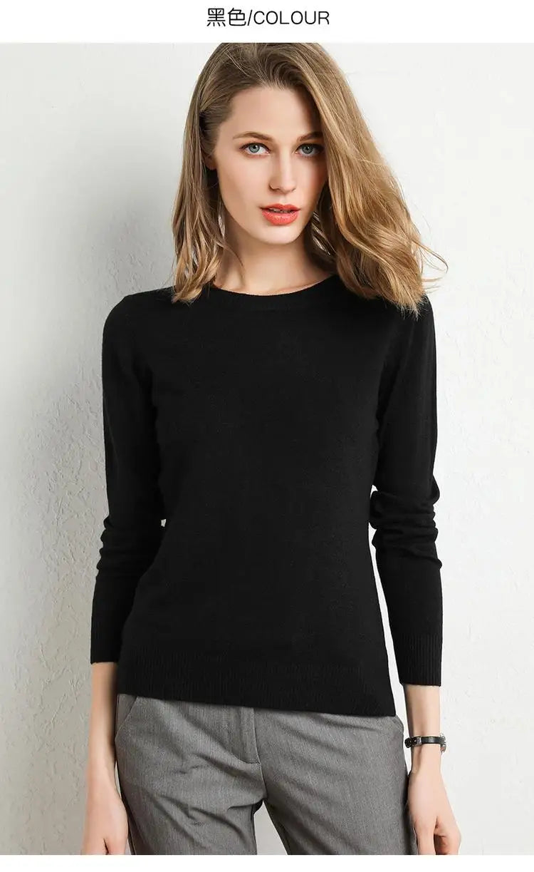 Maglia in lana merinos e microfibra, girocollo, regular fit, ideale per la Primavera e l'Autunno