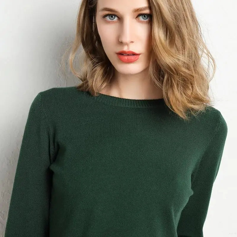 Maglia in lana merinos e microfibra, girocollo, regular fit, ideale per la Primavera e l'Autunno
