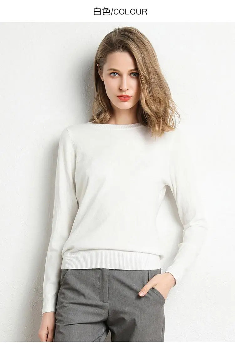 Maglia in lana merinos e microfibra, girocollo, regular fit, ideale per la Primavera e l'Autunno