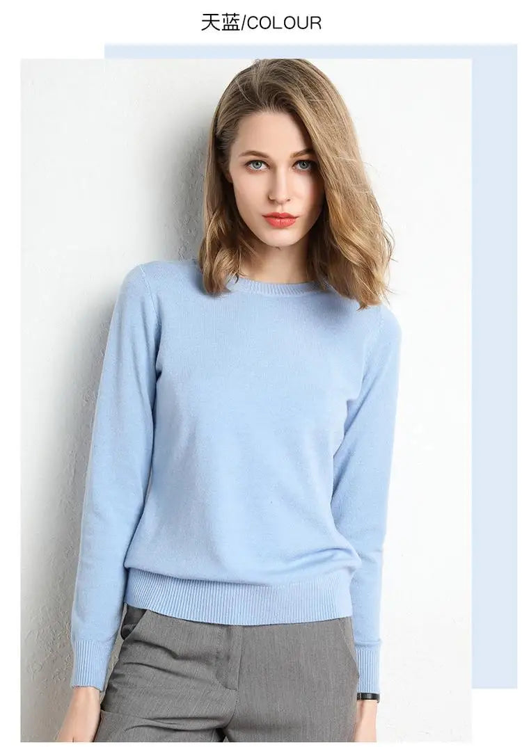 Maglia in lana merinos e microfibra, girocollo, regular fit, ideale per la Primavera e l'Autunno