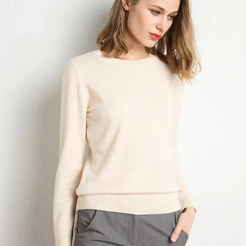 Maglia in lana merinos e microfibra, girocollo, regular fit, ideale per la Primavera e l'Autunno