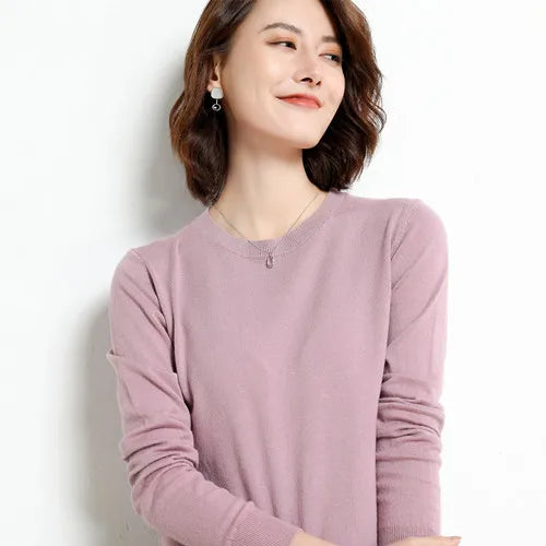 Maglia in lana merinos e microfibra, girocollo, regular fit, ideale per la Primavera e l'Autunno