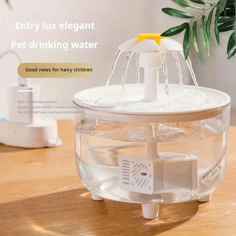 USB Electric Mute 1L Pet Water Fountain Automatic Cat Drink Bowl Filter Pet Drinking Dispenser Drinker For Cats Water Filter